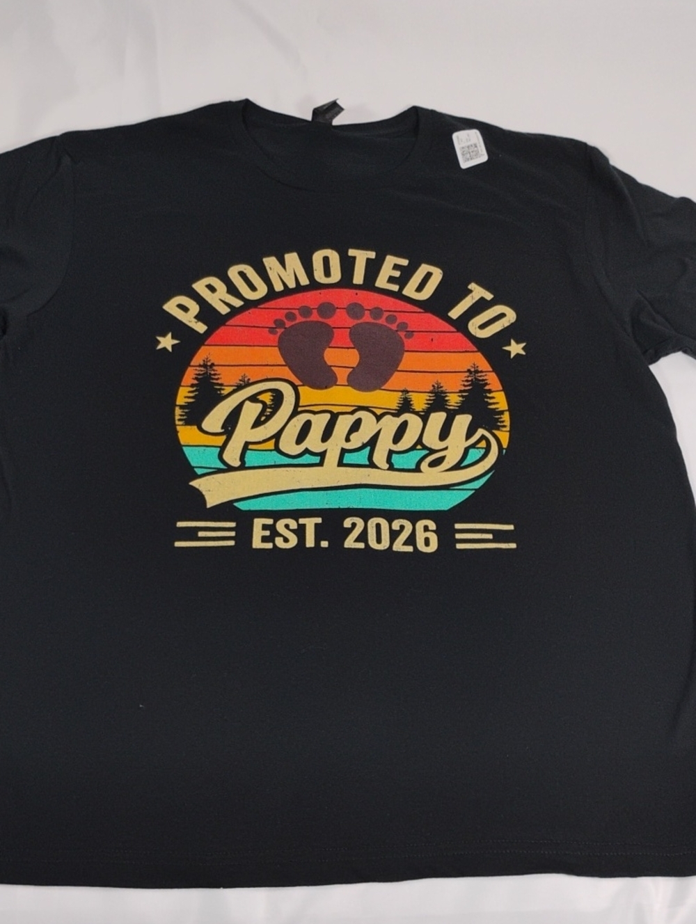 Gildan Black Kids "Promoted to Pappy Est. 2026" Graphic Tee